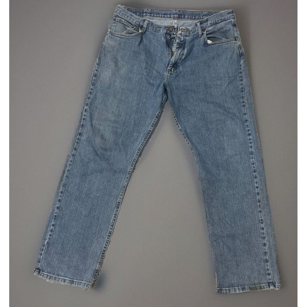 Wrangler✨ 36x30 Relaxed Fit Blue Jeans Heavy Denim Quality Old School Vintage‎